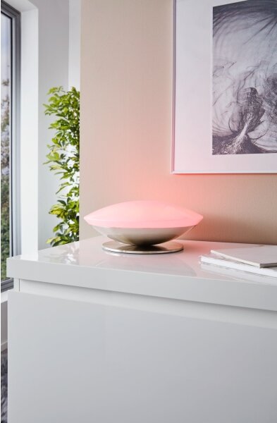Eglo 33324 - Lampă de masă LED RGBW cu dimmer FRATTINA-C LED/18W/230V crom mat