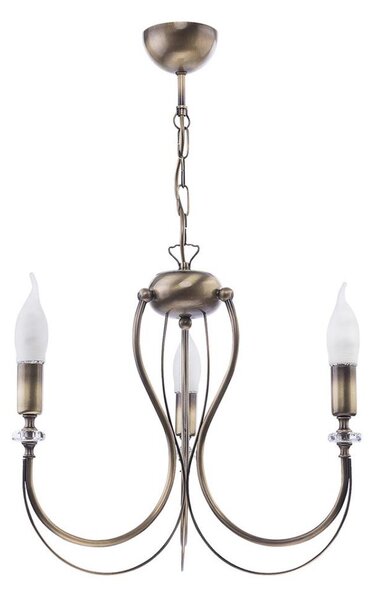 Jupiter 1633 - Lustră pe lanț MELANI 3xE14/40W/230V alamă patină