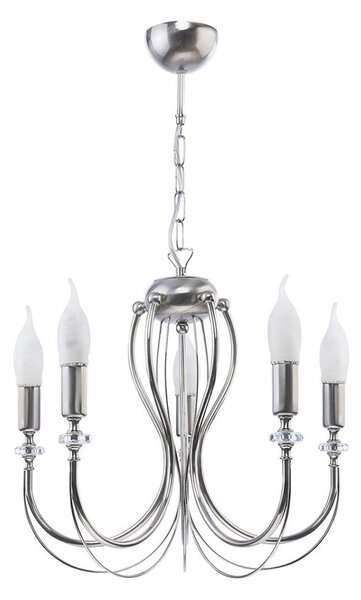 Jupiter 1688 - Lustră pe lanț MELANI 5xE14/40W/230V argintiu