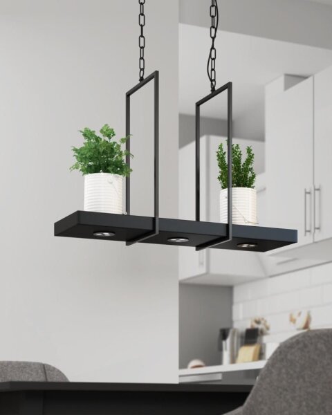 Markslöjd 105780 - LED Lustră dimmabilă pe lanț TRAY 3xLED/3W/230V negru
