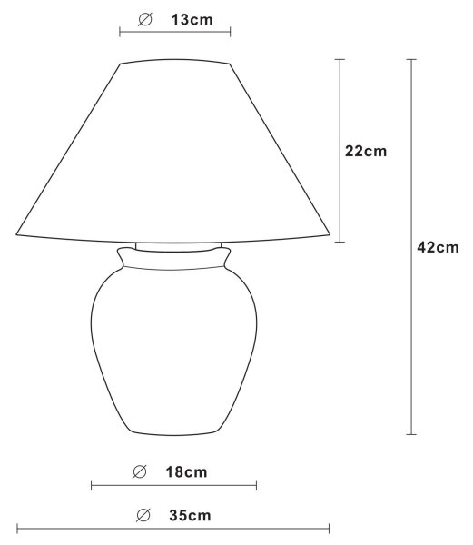 Lucide 47507/81/36 - Lampă de masă RAMZI 1xE27/40W/230V v.42cm