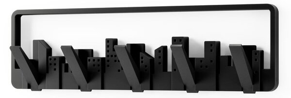 Cuier de perete negru din plastic Skyline – Umbra
