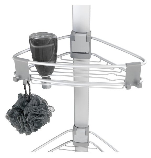 Raft pentru baie argintiu mat telescopic din aluminiu Purio – Wenko