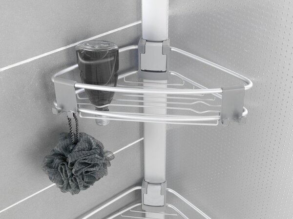Raft pentru baie argintiu mat telescopic din aluminiu Purio – Wenko