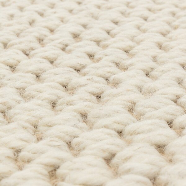 Covor tip traversă crem reversibil, țesut manual din amestesc de lână 67x240 cm Korra Double Loop – Asiatic Carpets