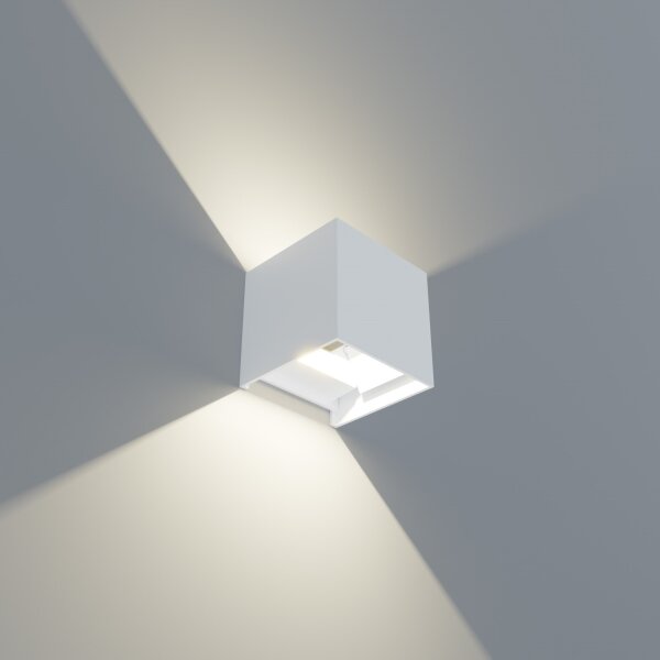 APLED - LED Aplică perete exterior CUBE 2xLED/3W/230V IP65