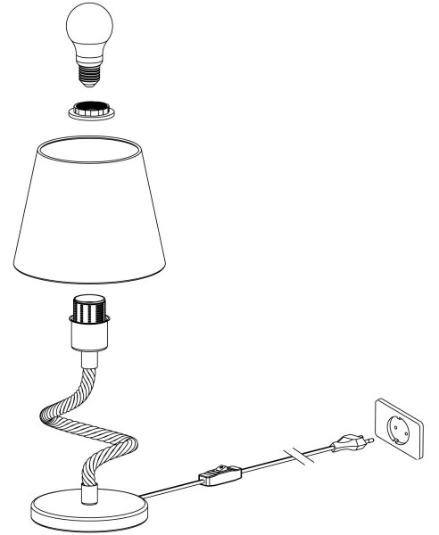 Eglo 43199 - Lampă de masă RAMPSIDE 1xE27/28W/230V
