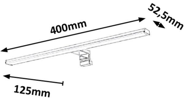 Rabalux 2114 - Iluminat oglindă baie LED LEVON LED/8W/230V IP44 40cm
