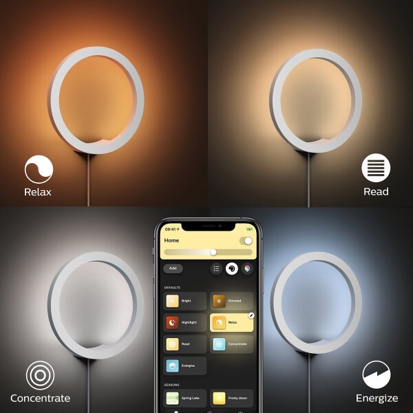 Philips 40901/31/P9 Hue SANA LED RGBW stropní stmívatelné svítidlo 20W/230V