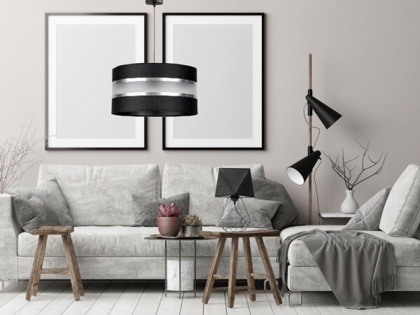 Lustră pe cablu CORAL 1xE27/60W/230V negru