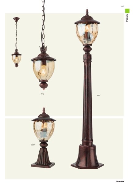Redo 9634 - Lampă exterior MATERA 1xE27/42W/230V IP33