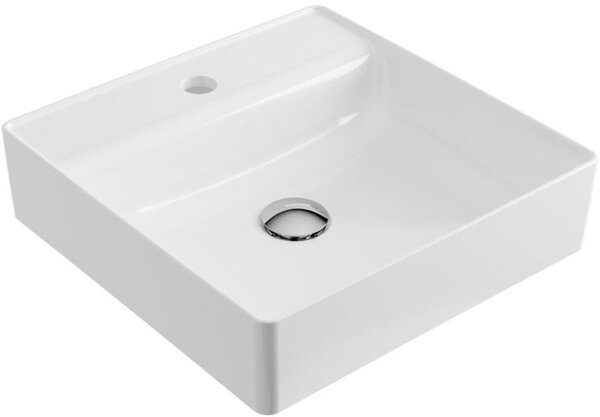 Excellent Rima 2.0 lavoar 40x40 cm pătrat de blat alb luciu CEEX.4901.400.WH