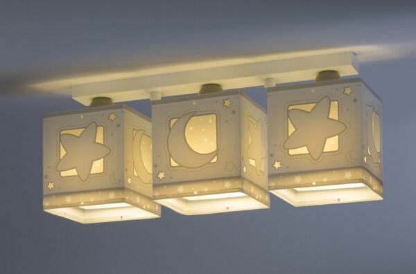 Plafonieră pentru copii Dalber 63233NE MOONLIGHT 3xE27/60W/230V