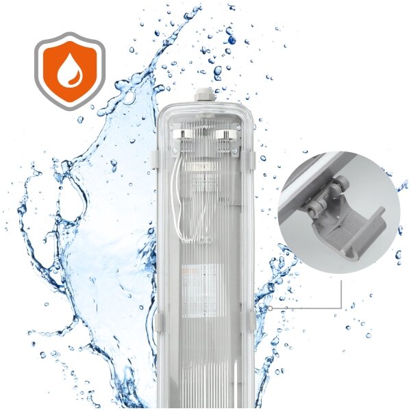 Corp de iluminat LED fluorescent tehnic 2xG13/22W/230V IP65