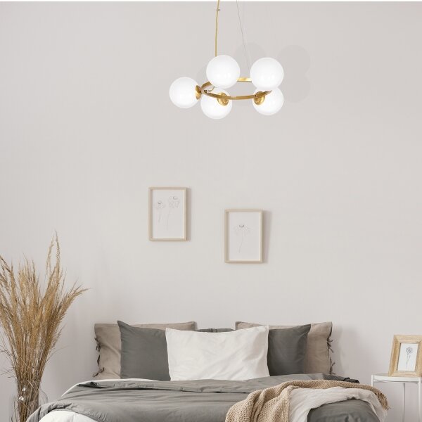 Lustră pe cablu VIENNA 5xE14/40W/230V auriu