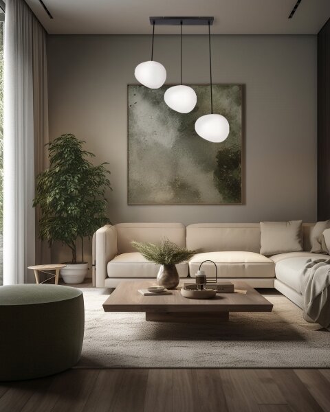 Lustră pe cablu STONES 3xE27/40W/230V