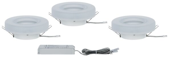 SET 3x plafonieră încastrată LED/5,5W BAGEL 230V Paulmann 92704