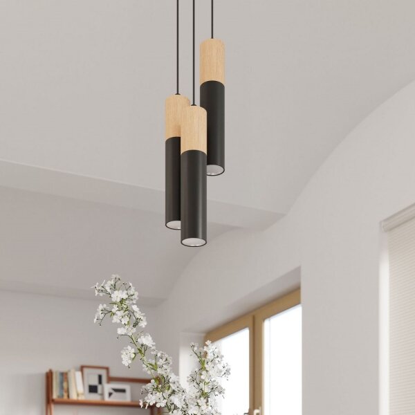 Lustră pe cablu PABLO 1xGU10/40W/230V negru