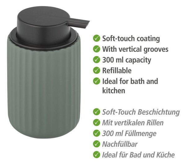 Dozator din ceramică pentru săpun Wenko Belluno, verde