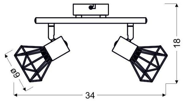 Lampă spot VERVE 2xE14/40W/230V