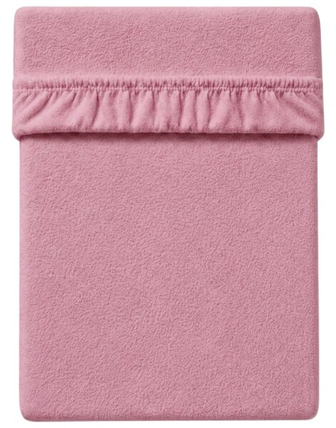 Cearșaf din fleece cu elastic MOLTON roz 180 x 200 cm