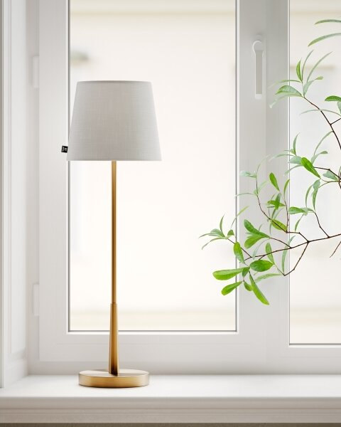 ByRydens 4002740-6501 - Lampă de masă LUMI 1xE27/8W/230V alb/auriu 68,5 cm