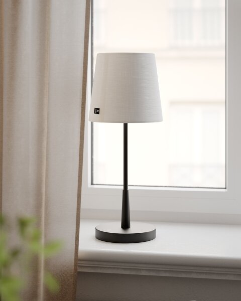 ByRydens 4002730-4002 - Lampă de masă LUMI 1xE27/8W/230V alb/negru 48,5 cm