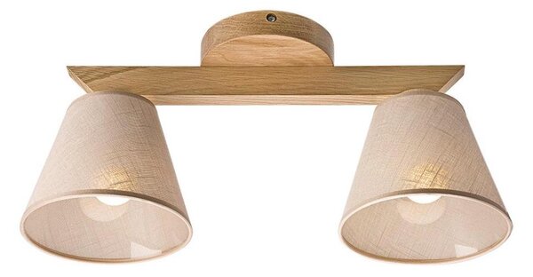 Lustr ANTONIO 2xE14/40W/230V, montaj plafon, stejar