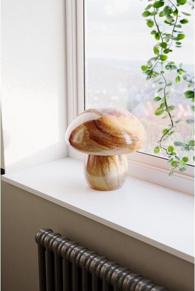 ByRydens 4024540-5507 - Lampă de masă MIRA MUSHROOM 1xE27/8W/230V maro