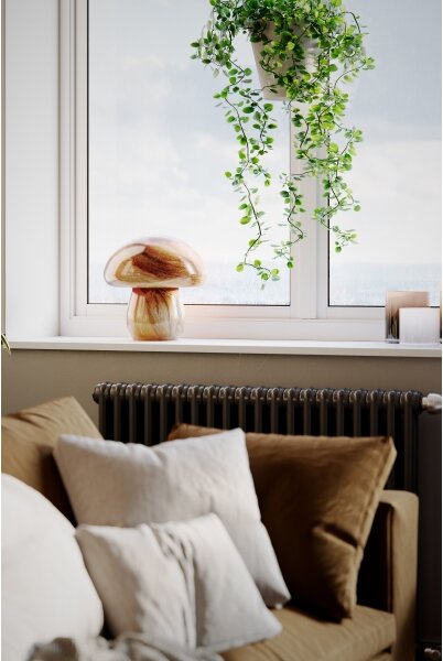 ByRydens 4024540-5507 - Lampă de masă MIRA MUSHROOM 1xE27/8W/230V maro