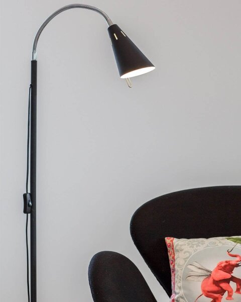 ByRydens 4100620-4007 - Lampă de podea BEST 1xE14/5W/230V neagră