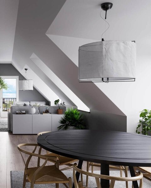 ByRydens 4201950-5000 - Lustră suspendată pe cablu SOFTY 1xE27/5W/230V
