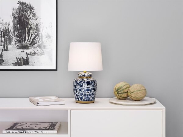 Lampă de masă KLASSISK Cottex B2175BL, 1 x E14, 40 W, 230 V, albastră
