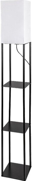 Brilagi - Lampă de podea cu polițe GRADUS 1xE27/40W/230V 150 cm negru/alb