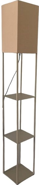Brilagi - Lampă de podea cu polițe GRADUS 1xE27/40W/230V 150 cm gri/bej
