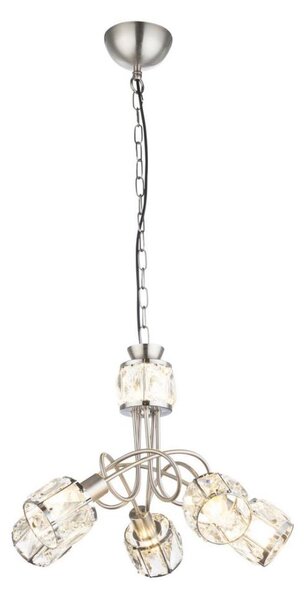 Globo 54356-5H - Candelabru LED KRIS 5xE14/40W/230V + LED/5W pe șir