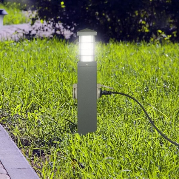 Lampă de exterior cu prize 1xE27/13W/230V IP44