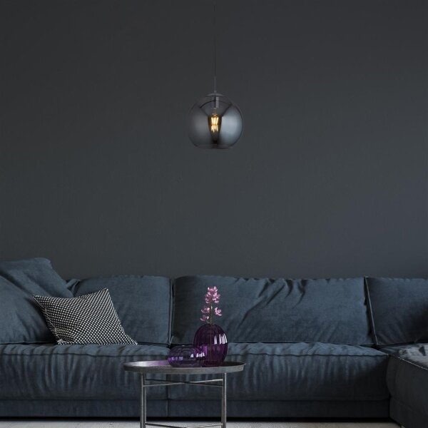 Searchlight - Lustră pe cablu BALL 1xE27/60W/230V negru