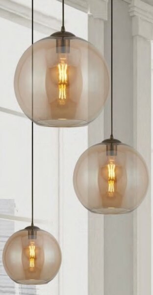 Searchlight - Lustră pe cablu BALL 1xE27/60W/230V bronz