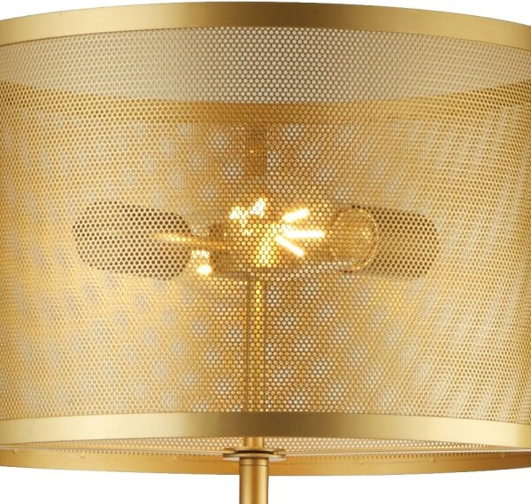 Searchlight EU2832-2GO - Lampadar FISHNET 2xE27/60W/230V auriu