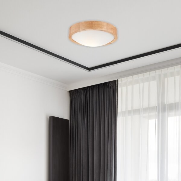 Lustr OAK SLIM 1xE27/60W/230V stejar, pr. 27 cm