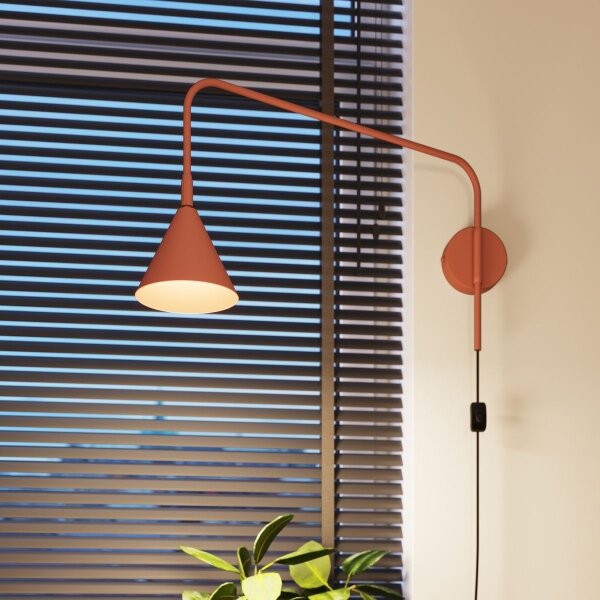 Lampă de perete Sollux SL.1701 NOX 1xE14/10W/230V portocaliu