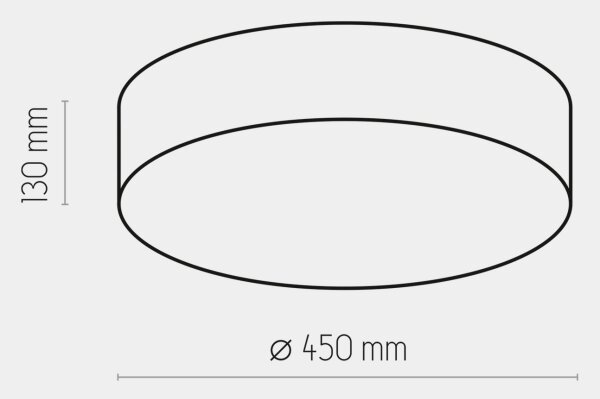 Plafonieră RONDO 4xE27/15W/230V d. 45 cm bej