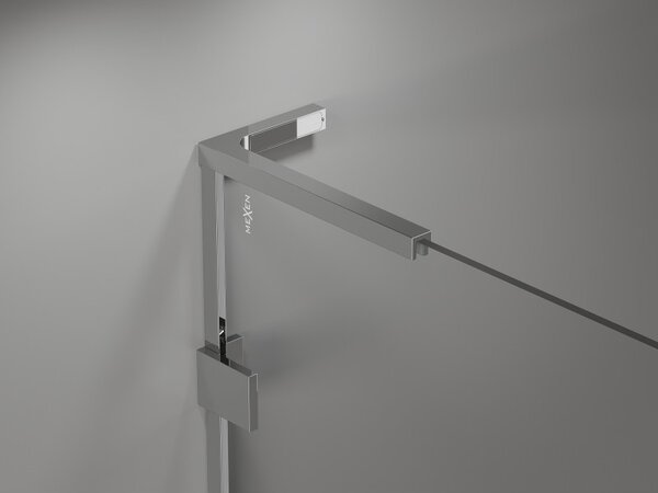 Mexen, Paravan de baie Mexen Lunar L cu 1 aripă 90 x 150 cm, transparent, cromat - 897L-090-000-01-00