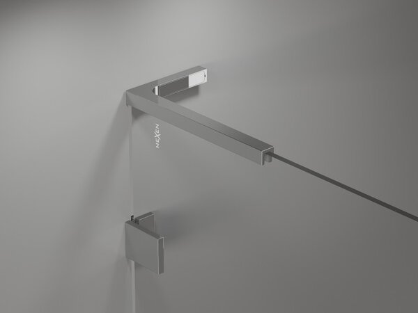 Mexen, Paravan de baie Mexen Lunar L cu 1 aripă 90 x 150 cm, transparent, cromat - 897L-090-000-01-00