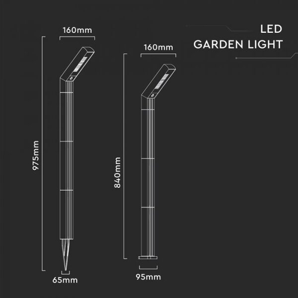 Lampă solară LED 2-în-1, 1,5 W, 3,7 V, IP65, 1500 mAh