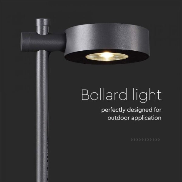Lampă LED de exterior, 7 W, 230 V, 3000 K, IP65, neagră, 102 cm