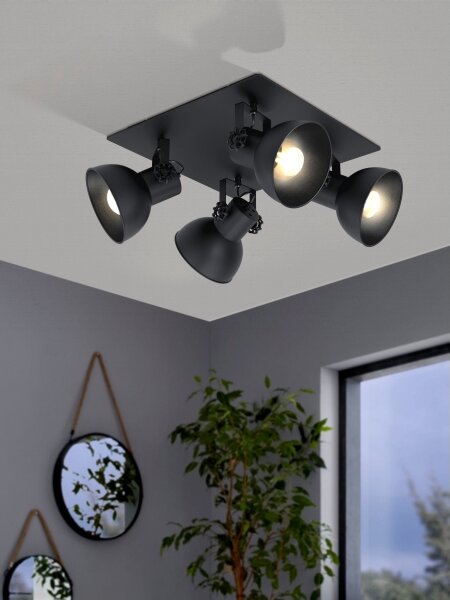 Eglo 43434 - Lampă spot BARNSTAPLE 2 4xE27/40W/230V