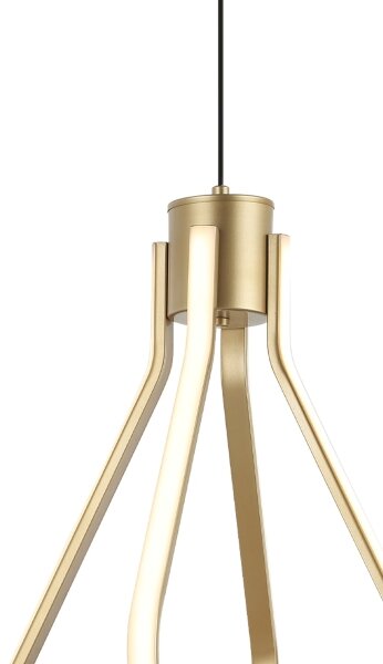 Lustră LED ZING pe cablu, 19W, 230V, auriu