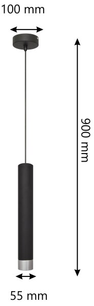 LED Lustră pe cablu TUBA 1xGU10/4,8W/230V